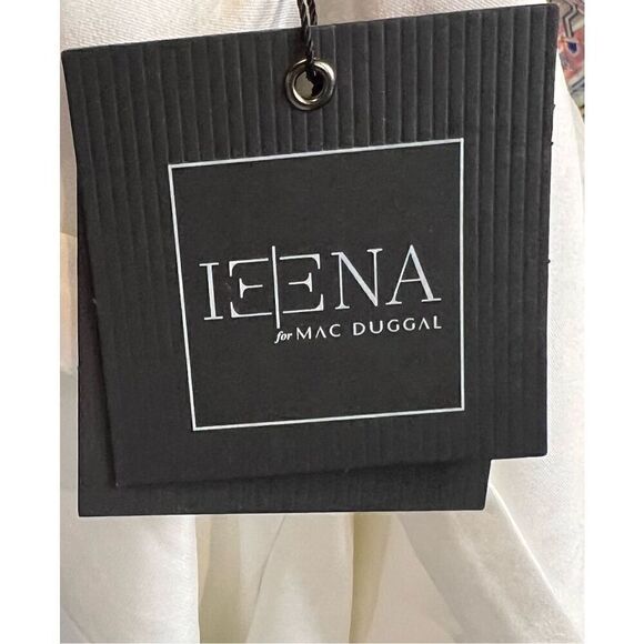 Ienna for Mac Duggal 48855 V-Neck Classic A-Line Ballgown in White NWT Size 10 - Picture 5 of 5